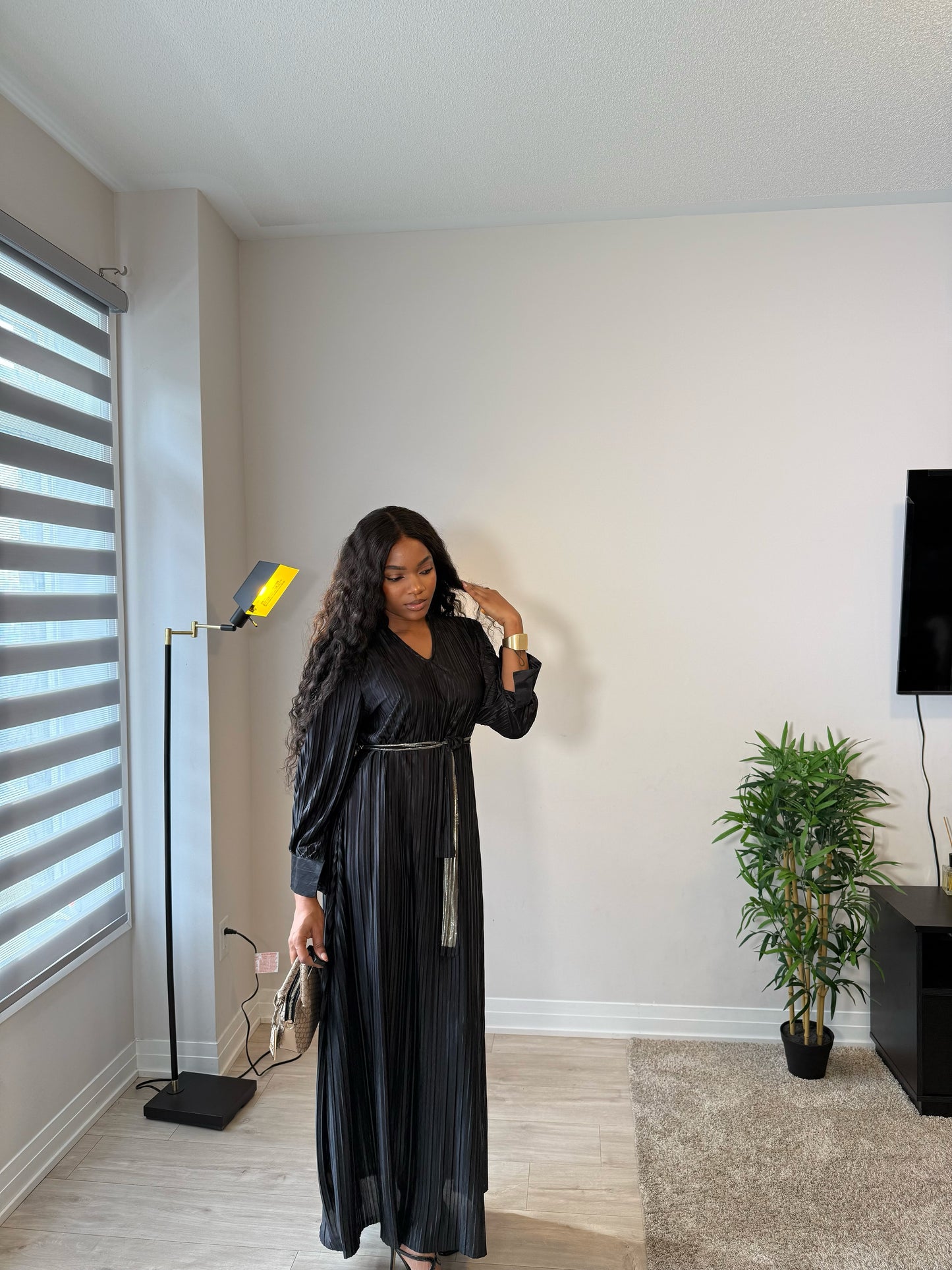 Shade pleats dress